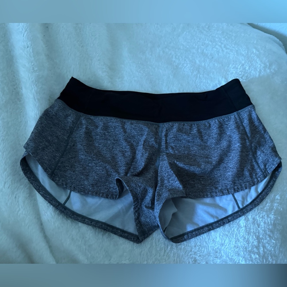 Lululemon Gray and Black Athletic Shorts